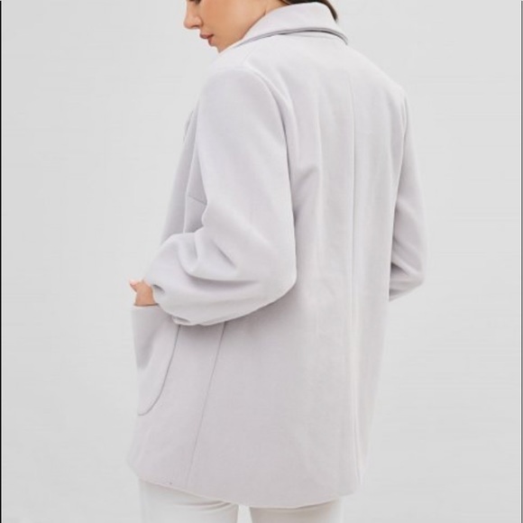 Zaful Belted Lapel Wool Blend Coat - Picture 3 of 3